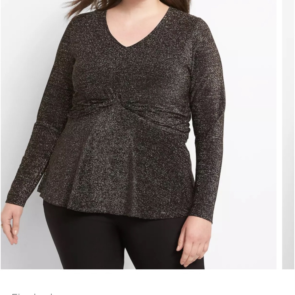 Twist-Front Peplum Top